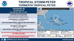 Se forma la tormenta tropical Peter