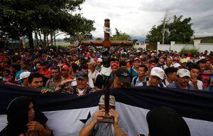 Esquipultecos se solidarizan con migrantes hondureños