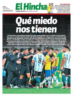 "Qué miedo nos tienen": las portadas de Argentina en llamas tras el papelón en Brasil
