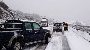 Cerrada vía Pifo-Papallacta tras fuerte nevada en el sector de la Virgen