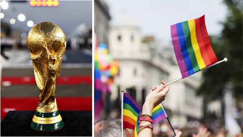 Periodista portó brazalete inclusivo durante transmisión en vivo en el Mundial Qatar 2022.