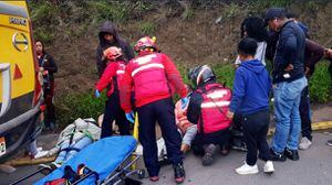 Cinco personas heridas en accidente de tránsito, Pifo, Quito