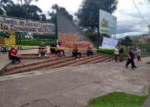 Vecinos de coliseos de Bogotá protestan por supuestos albergues para extranjeros
