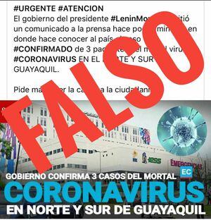 Falsa información sobre coronavirus en Ecuador ¡No hay casos confirmados en Guayaquil!