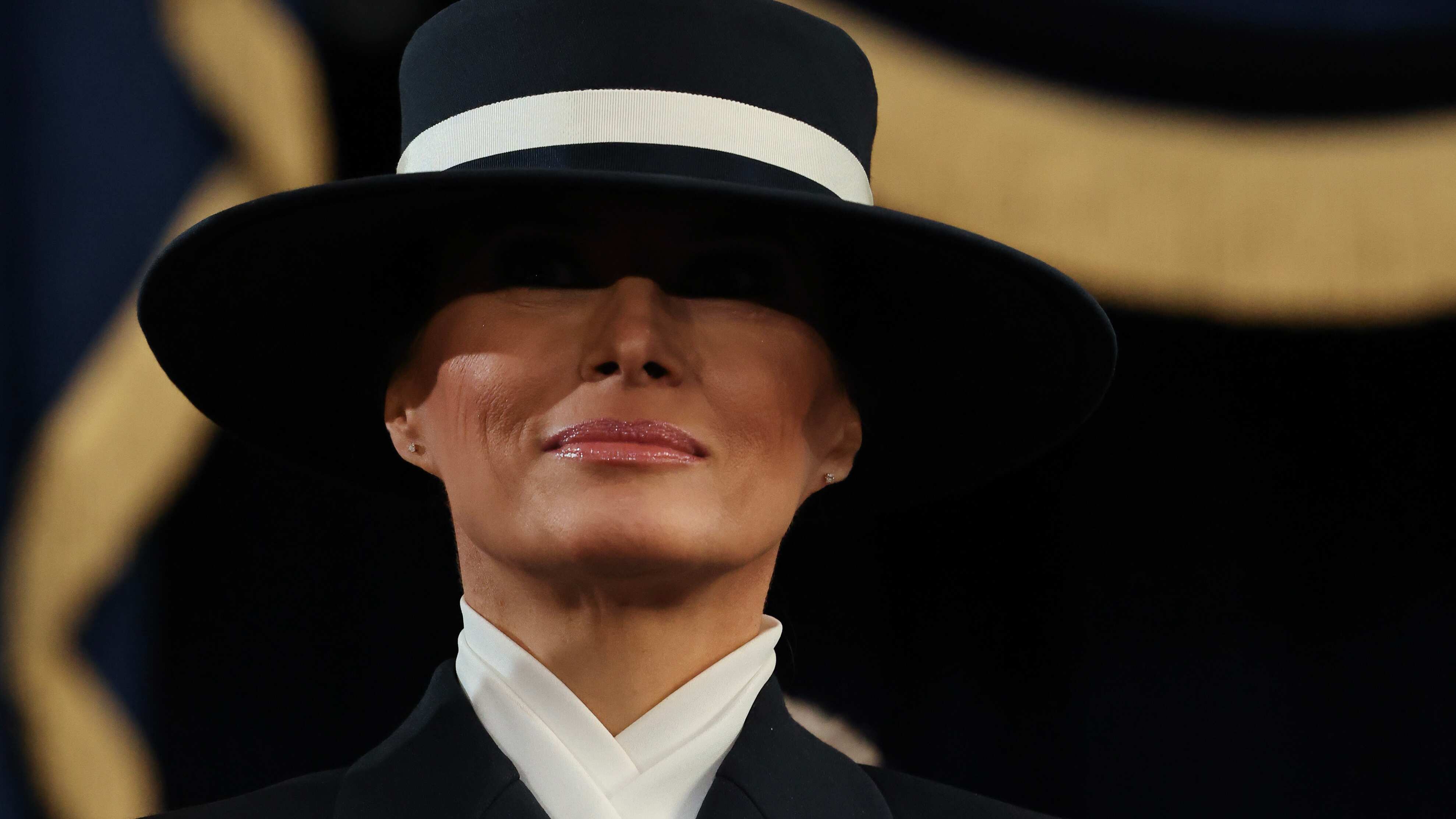 Melania Trump en la toma de posesión del presidente electo de Estados Unidos, Donald Trump, en la rotonda del Capitolio de Estados Unidos en Washington, DC, EE.UU., 20 de enero de 2025.