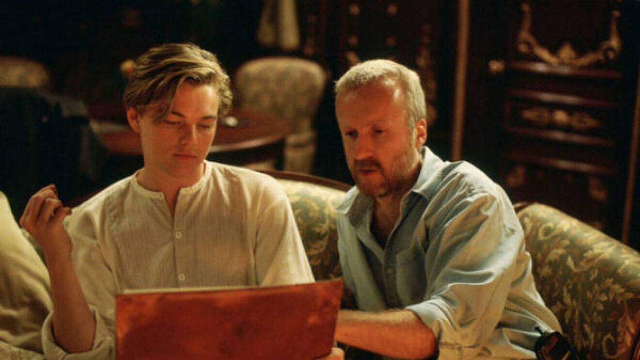 Leonardo Di Caprio y James Cameron en las grabaciones de "Titanic" | Foto: Cortesía