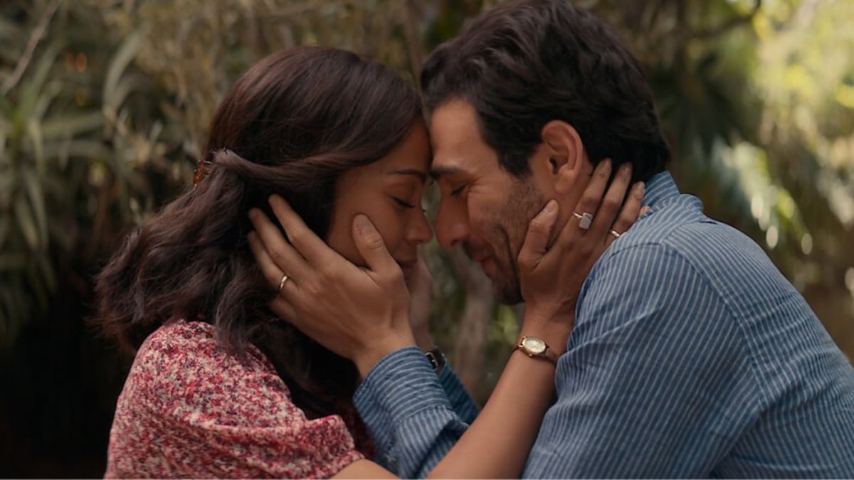 Zoe Saldaña y Eugenio Mastrandrea en 'Desde cero'