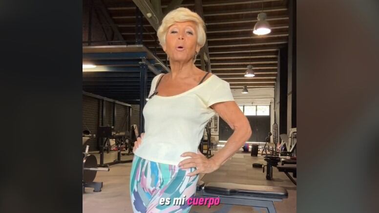 La mujer de 83 años es viral por cómo entrena en el gimnasio