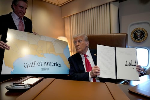 This is what Google Maps looks like with the new name Trump gave to the Gulf of Mexico
