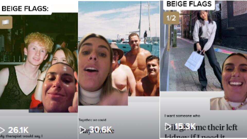 Una tiktoker popularizó el término "Beige Flags"