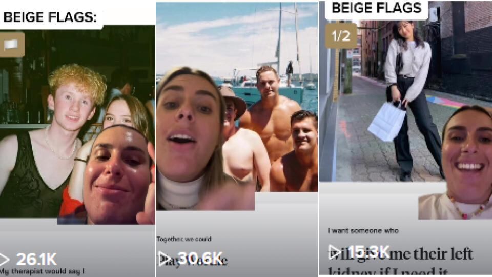 Una tiktoker popularizó el término "Beige Flags"