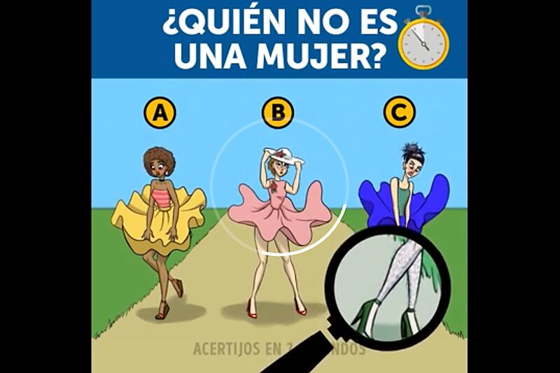 La chica de azul no es mujer.