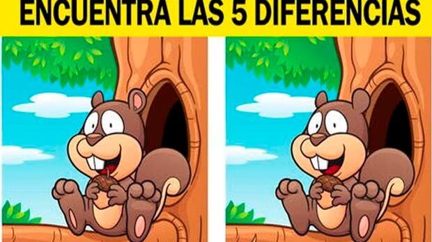 Encuentra las cinco diferencias.