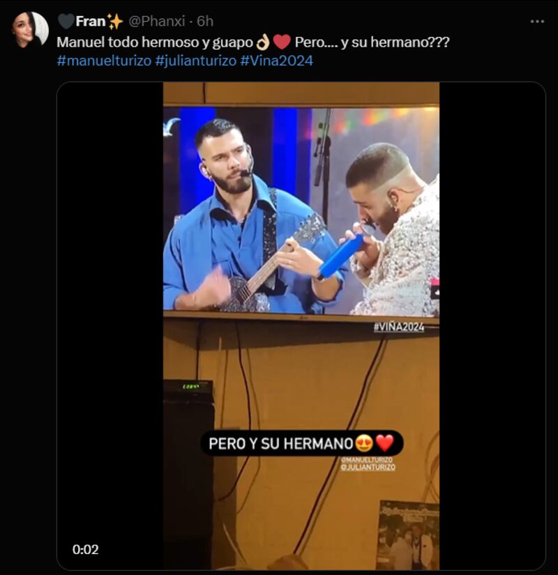 Reacción show de Manuel Turizo y Julián Turizo