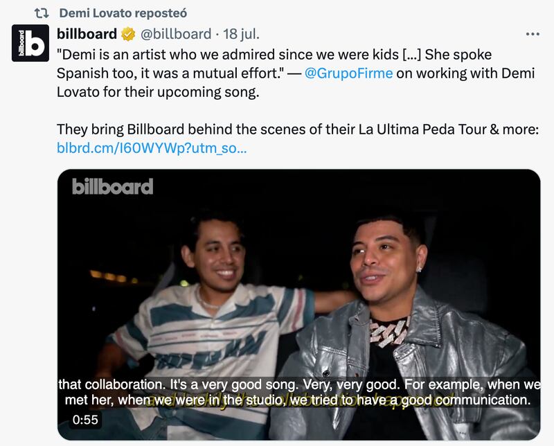 El mensaje que compartió Demi Lovato.