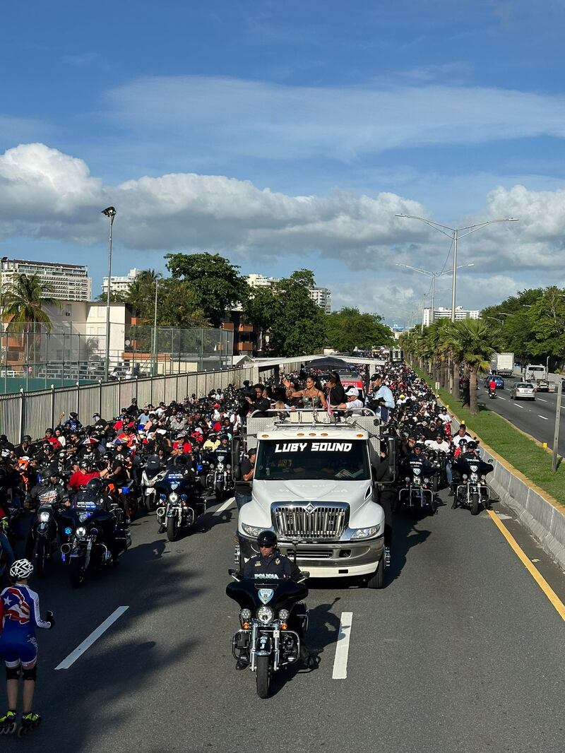 Caravana de recibimiento de Maripily Rivera en Puerto Rico