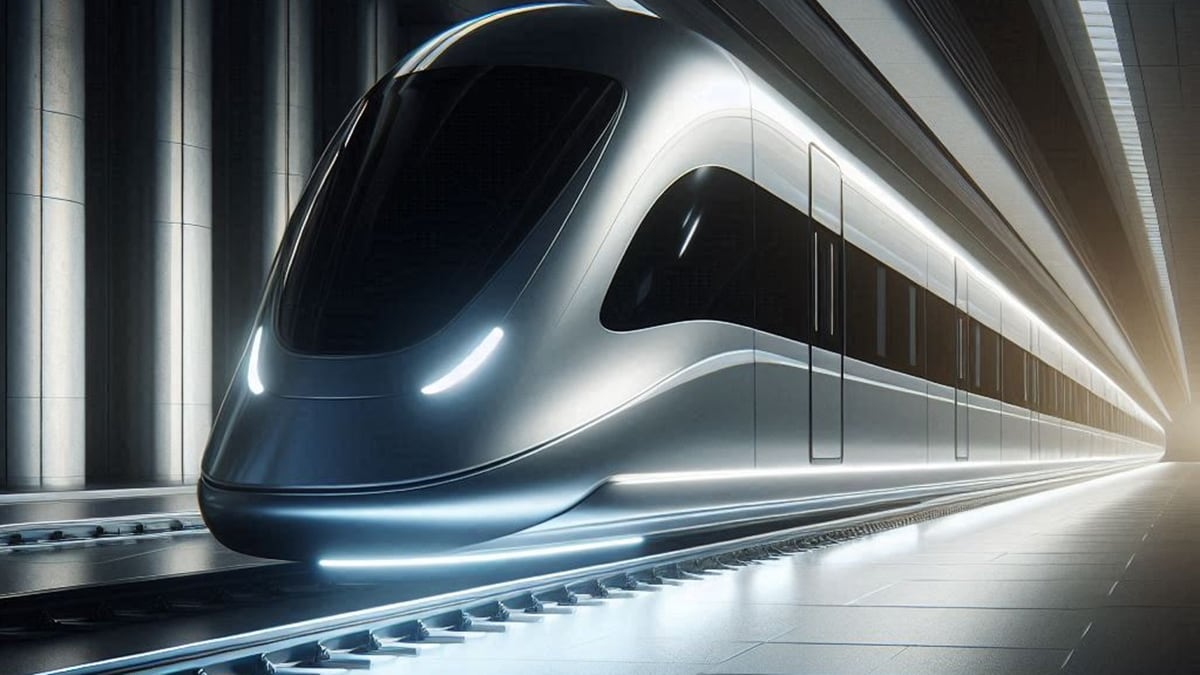 Tren Levitación magnética. Imagen de Copilot
