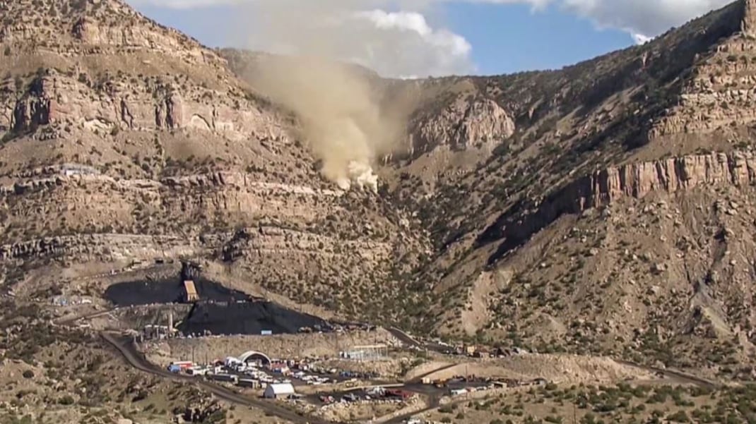 El incendio de la mina Lila Canyon en East Carbon, Utah, en septiembre. | Foto: KSL