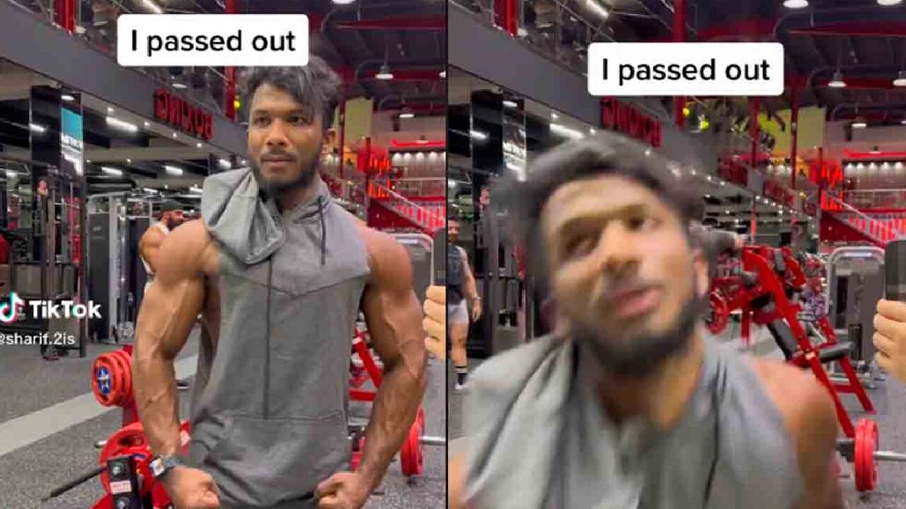 Estaba presumiendo su musculatura