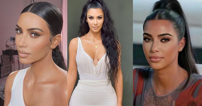 penteados da Kim Kardashian