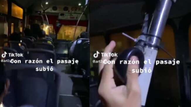 El bus viral llevaba pocos pasajeros en el momento de la grabación.