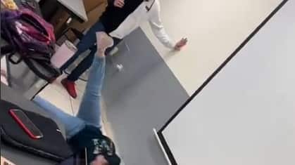 Espectacular caída al intentar imitar a Cristiano Ronaldo