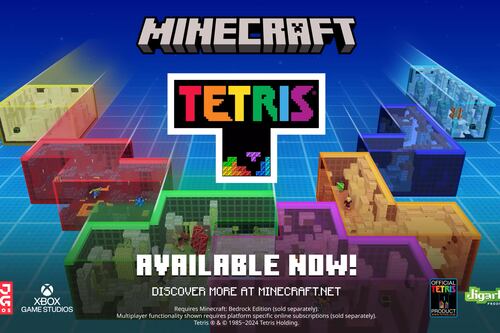Los videojuegos Minecraft y Tetris se fusionan para emocionar a millones de gamer