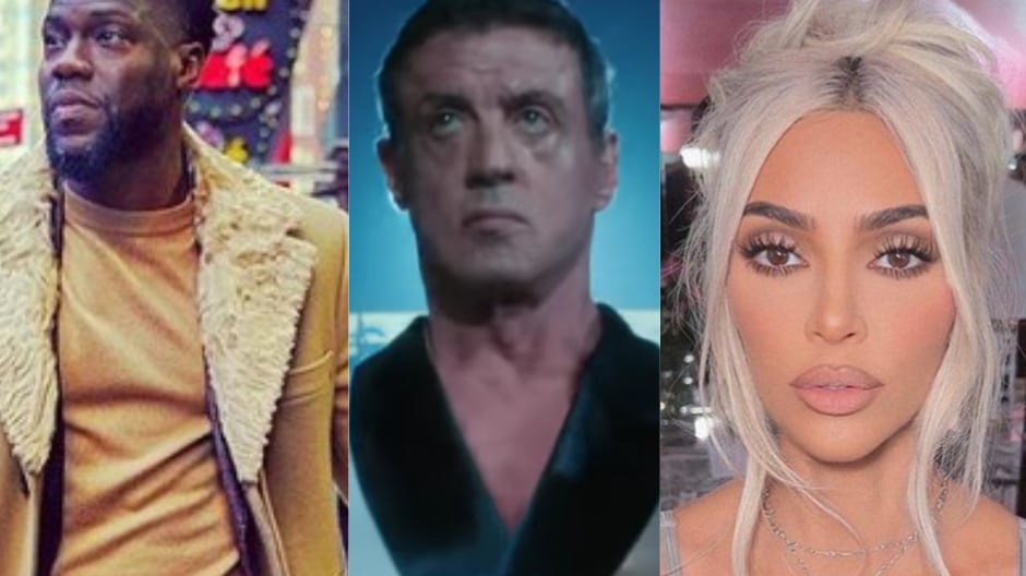 Kevin Hart, Sylvester Stallone y Kim Kardashian.