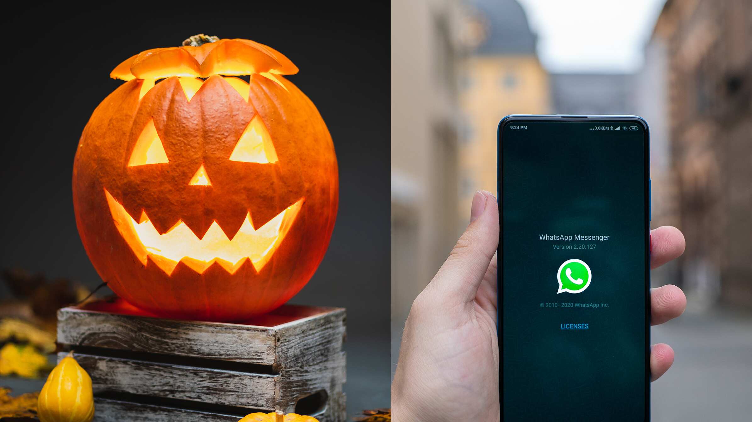 Modo Halloween de WhatsApp