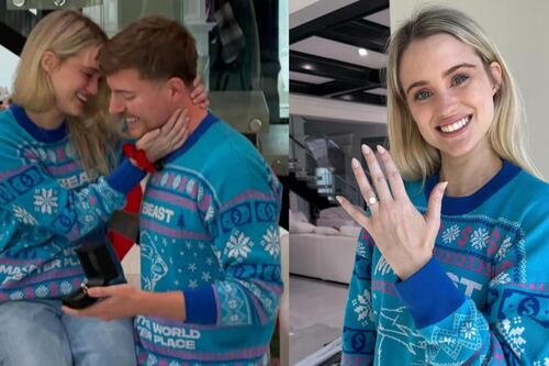 MrBeast recibe el año nuevo comprometiéndose con su novia