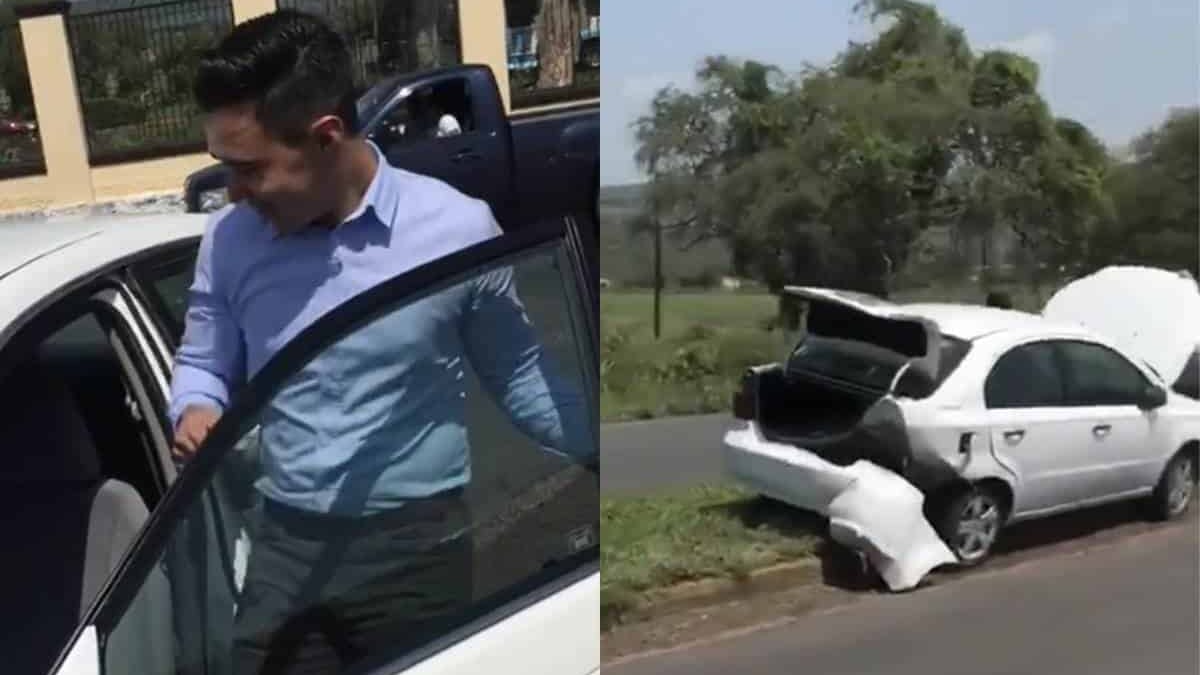 Joven recibe auto por su graduación y lo choca a unas cuadras.