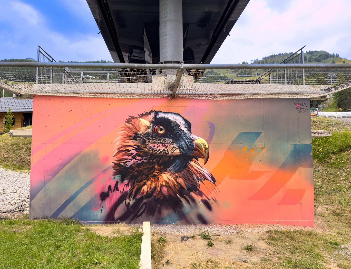 El artista Sonny Behan se ha hecho famoso por transformar las paredes urbanas en vibrantes escenas de fauna silvestre que difuminan la línea entre el concreto y la naturaleza. Foto: Sonny Behan.