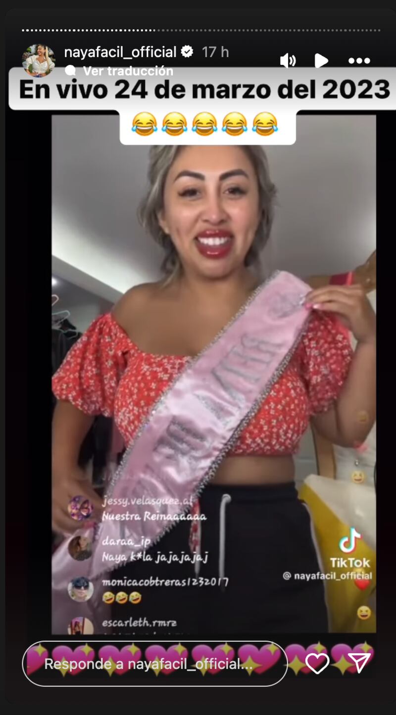 Historias de Naya Fácil | Fuente: Instagram