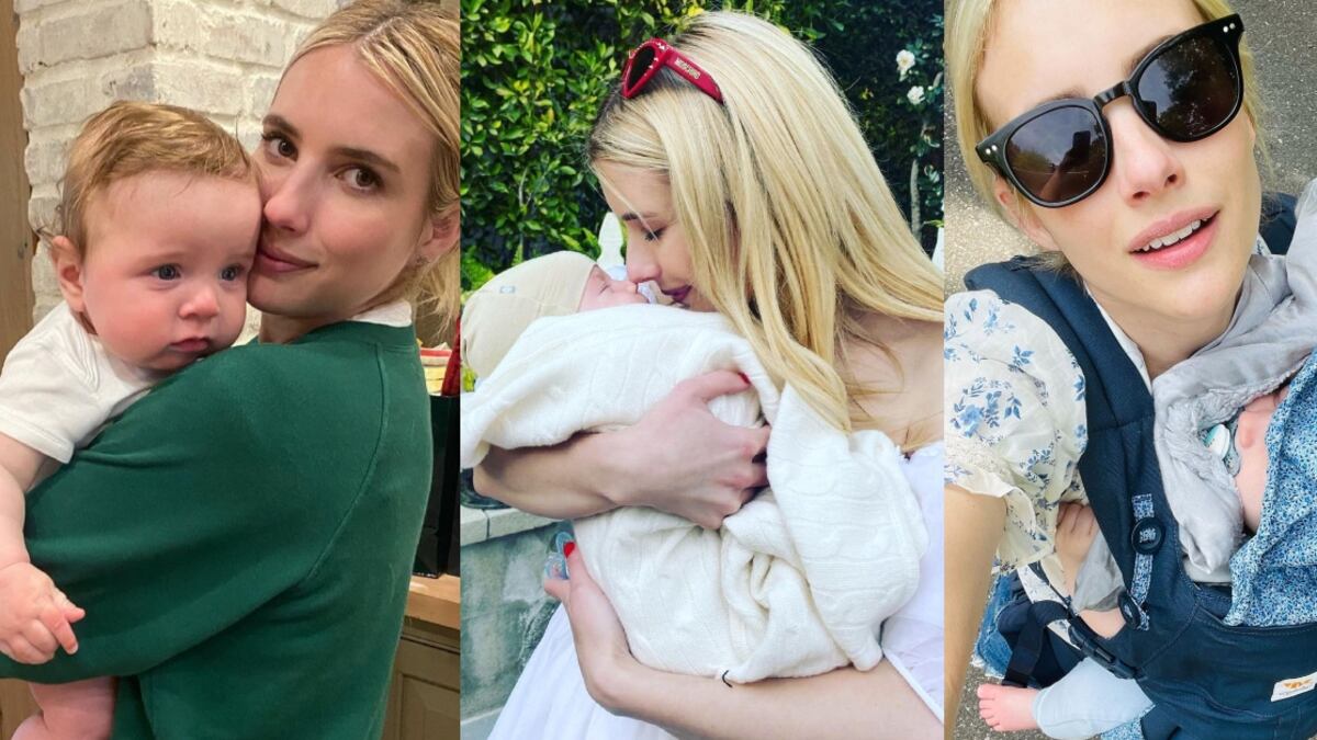 Emma Roberts y su hijo