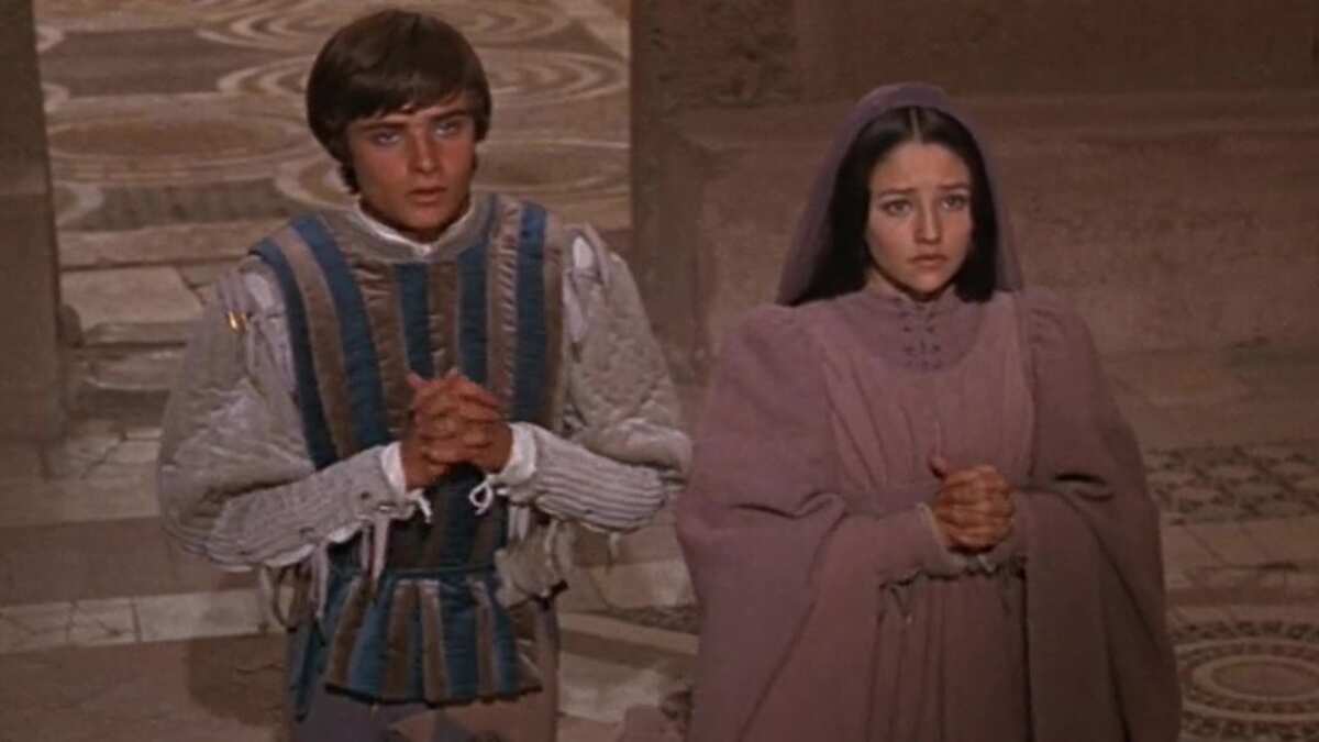 Olivia Hussey y Leonard Whiting en 'Romeo y Julieta' en 1968