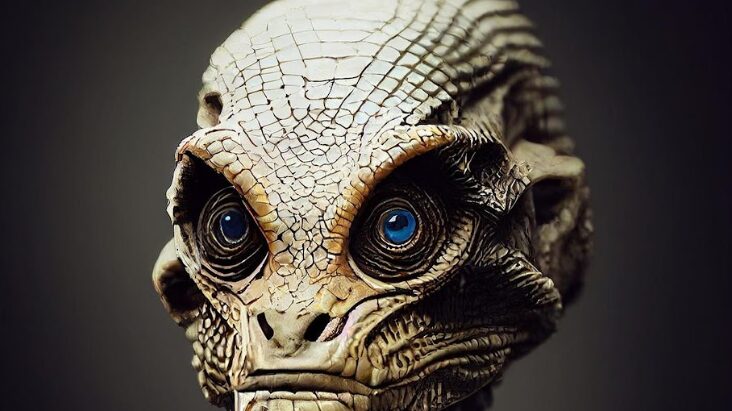 Retrato de alienígena creado con AI