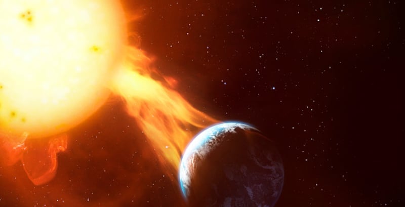 Tormenta solar de grandes proporciones