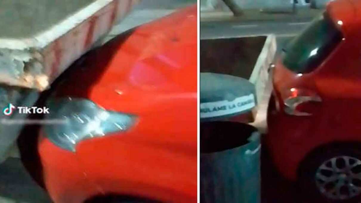 Bloqueó un auto de tal manera que no pudiera moverse