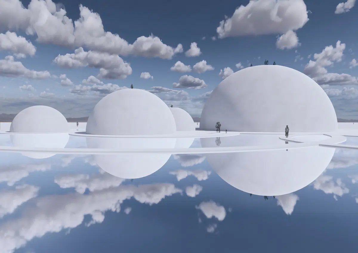 El artista Tomás Saraceno impulsa una obra que fusiona arte, ciencia y activismo ambiental en las Salinas Grandes, al norte de Argentina. Foto: Studio Tomás Saraceno.