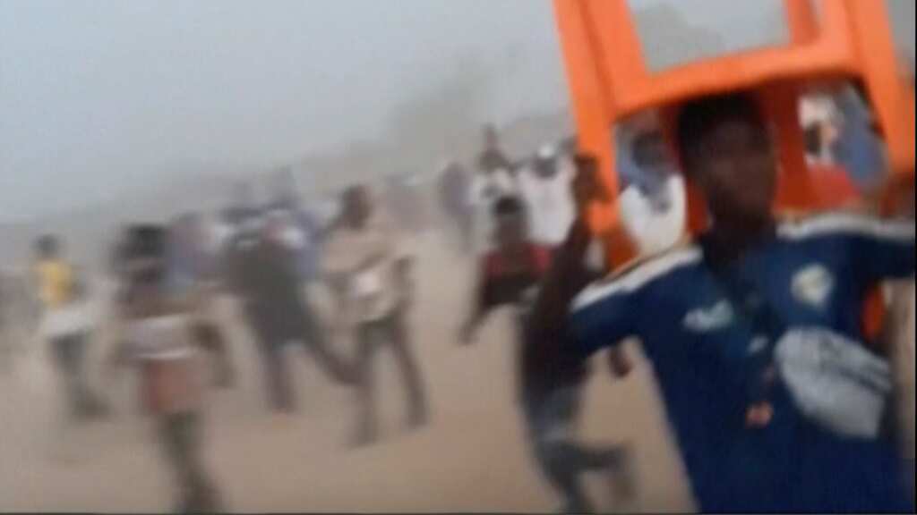 Estampida en un partido de fútbol