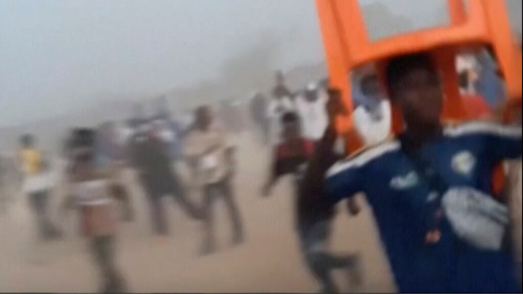 Estampida en un partido de fútbol