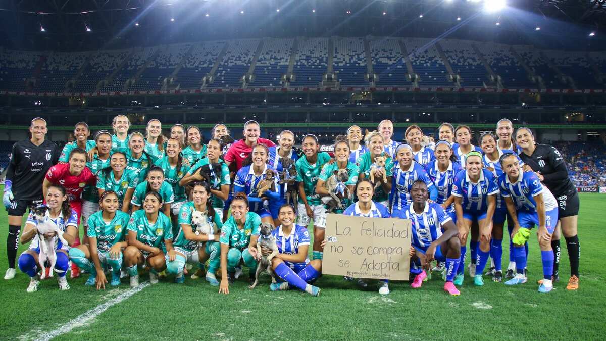 Las chicas se tomaron una foto con los perritos.