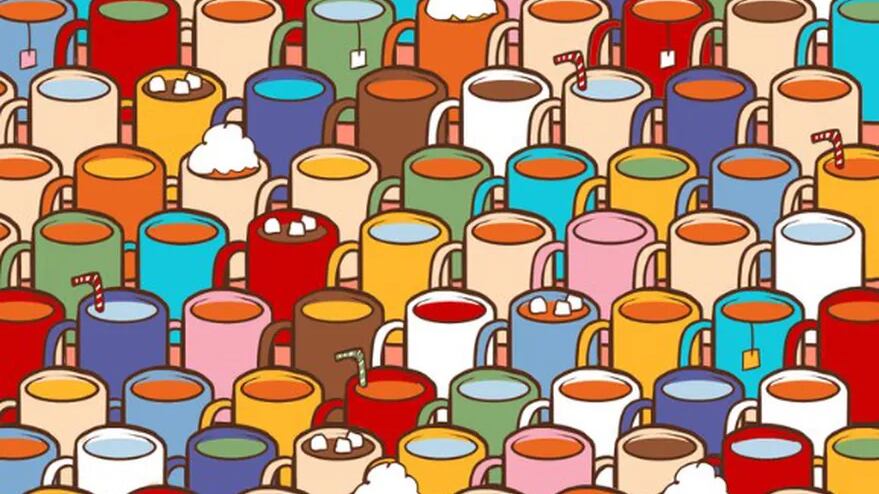 Descubre en dónde está la taza vacía.