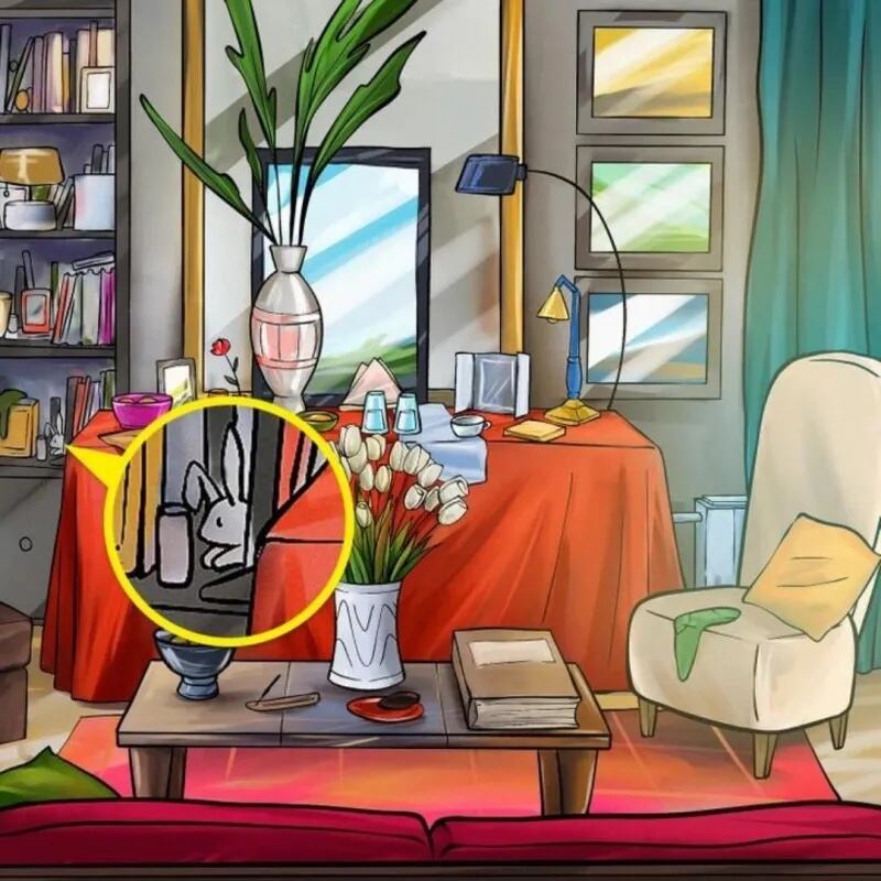 Aquí está el conejo.