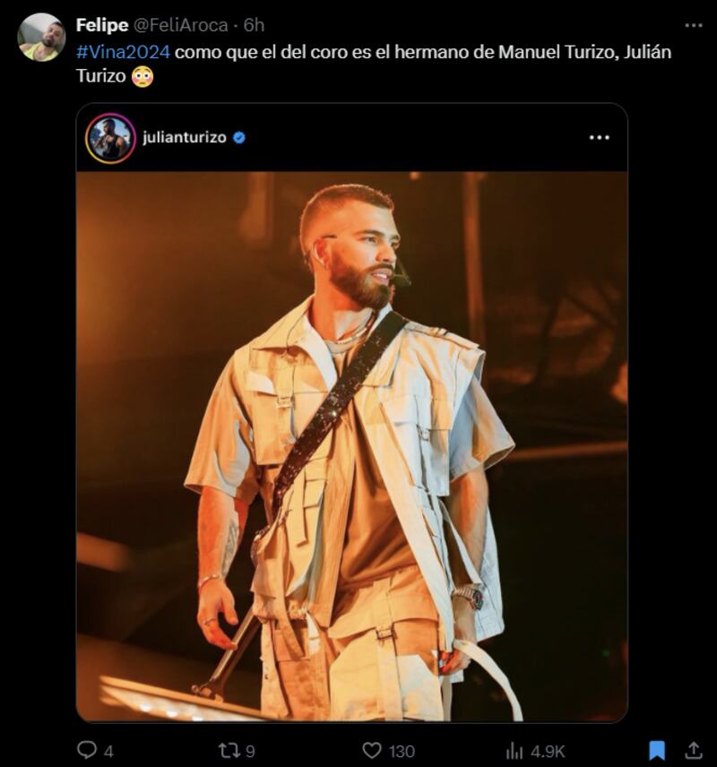 Reacción show de Manuel Turizo y Julián Turizo