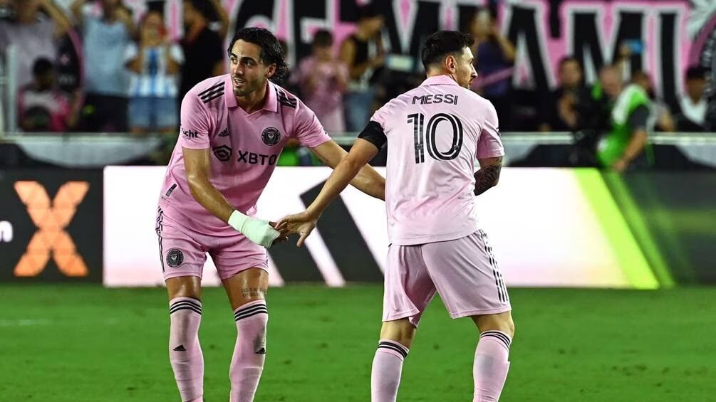 Lionel Messi y Leonardo Campana juntos en el inter Miami
