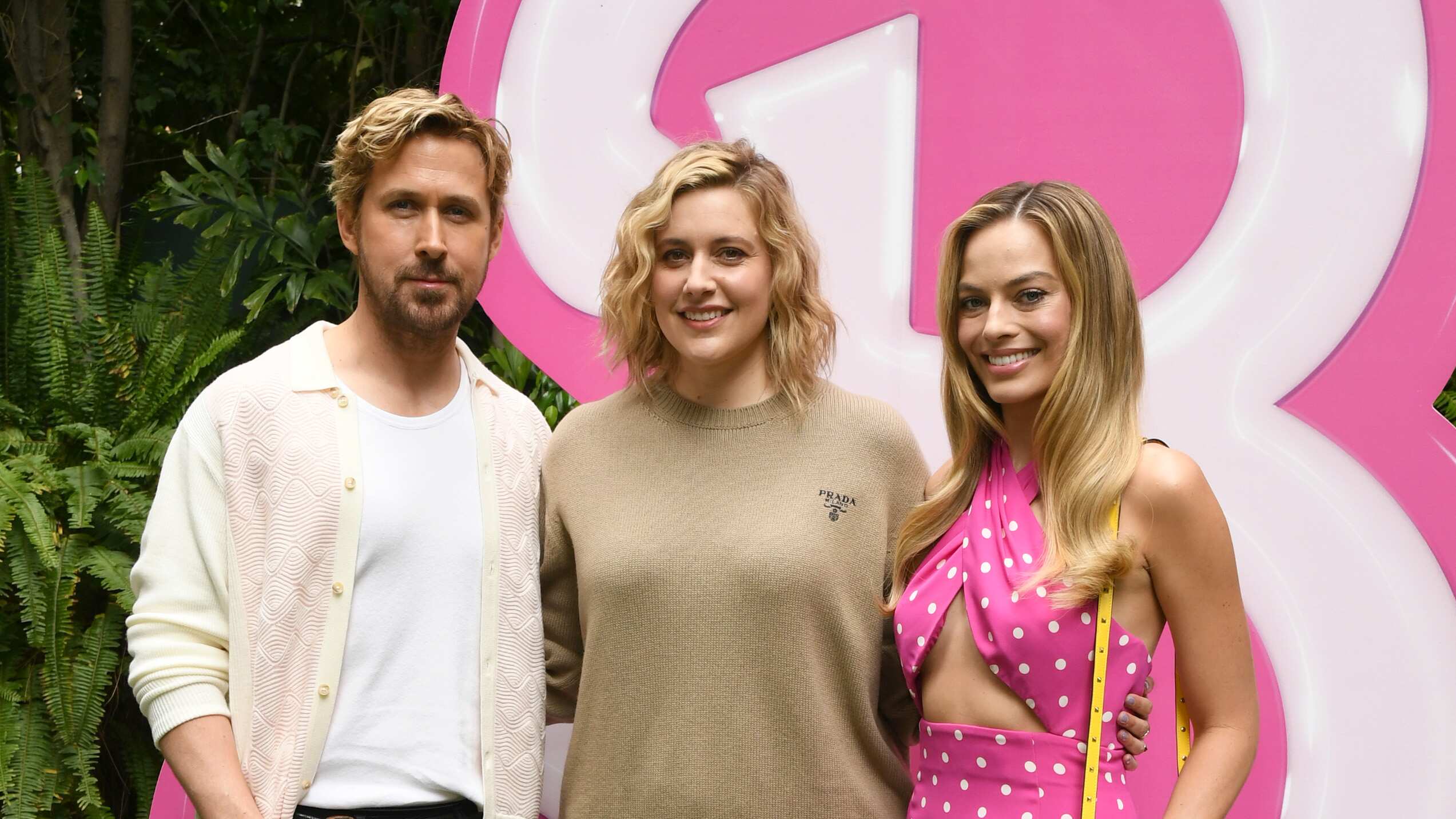 Ryan Gosling, Greta Gerwig y Margot Robbie / AFP