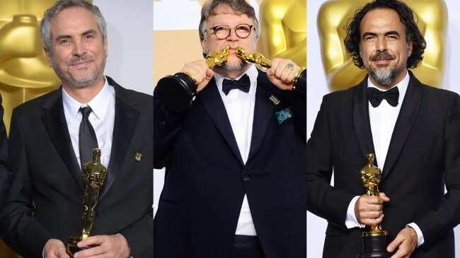Alfonso Cuarón, Guillermo del Toro y Alejandro González Iñárritu, respresentan los pocos hispanos en los Premios Oscar.