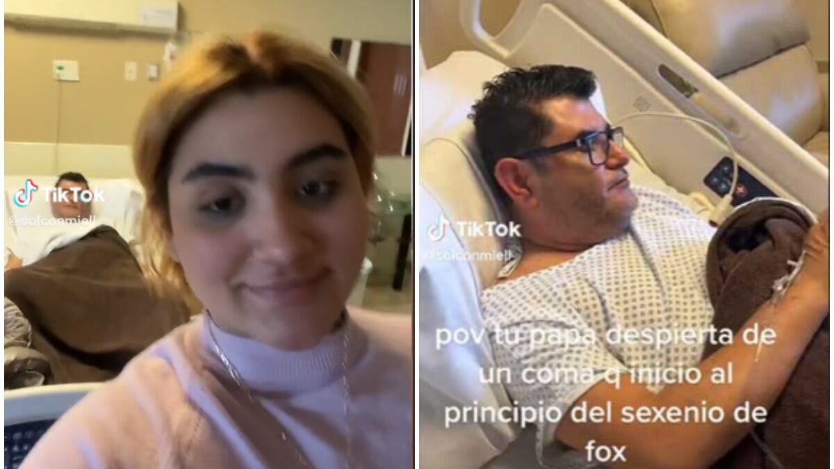 Joven crea polémica en TikTok, al mostrar que su papá salió del coma tras 20 años.