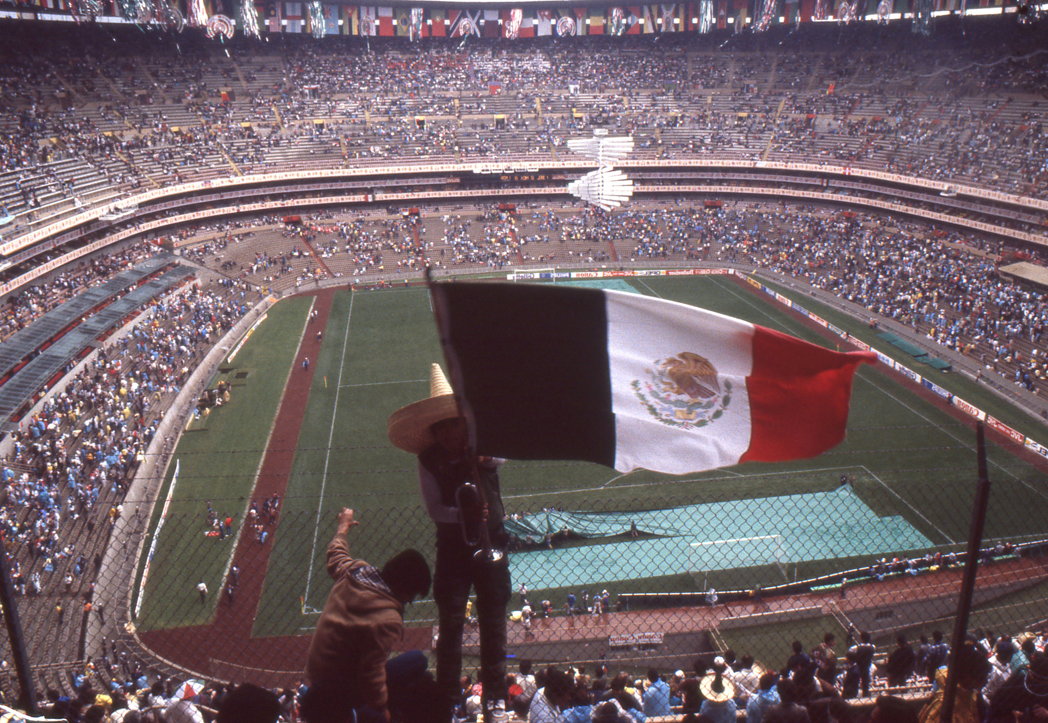 Estadio Azteca en el Mundial 1986.